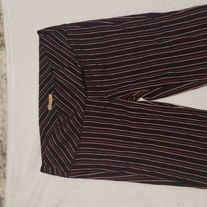 Vintage Forever 21 black and pink pinstripe pants
